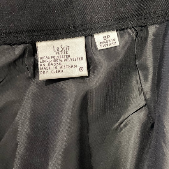 NEW LeSuit Womens 2 Button Black Pant Suit - Picture 10 of 11